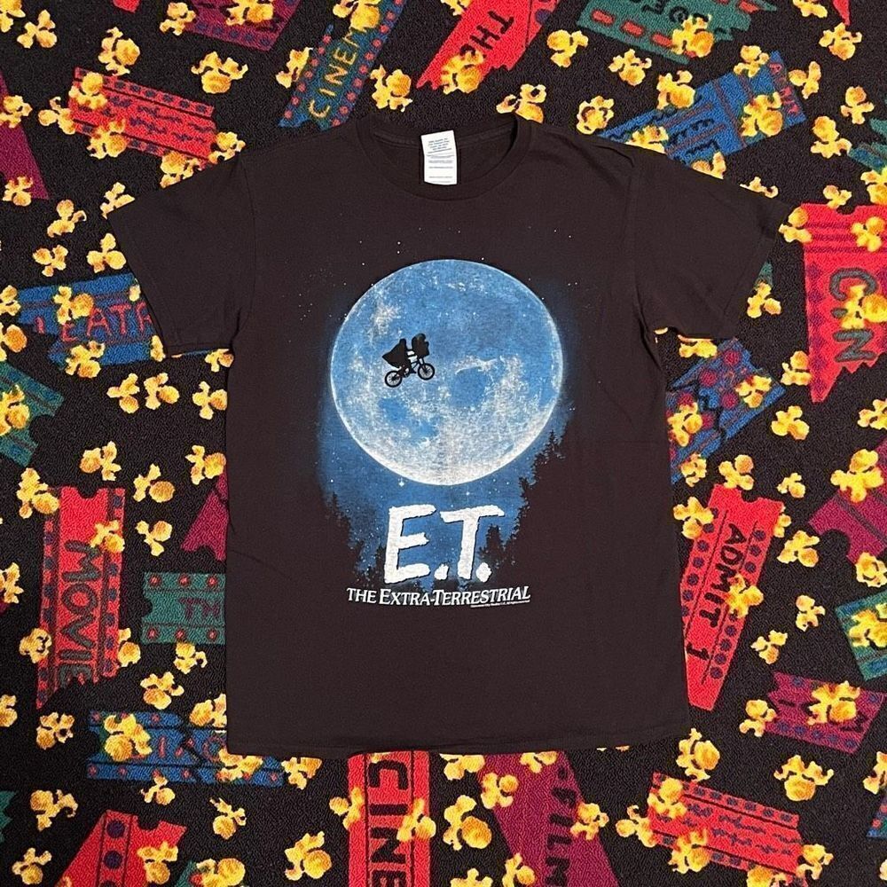 VTG E.T. the Extra-Terrestrial Classic Movie Poster Graphic Tee Shirt / Size S
